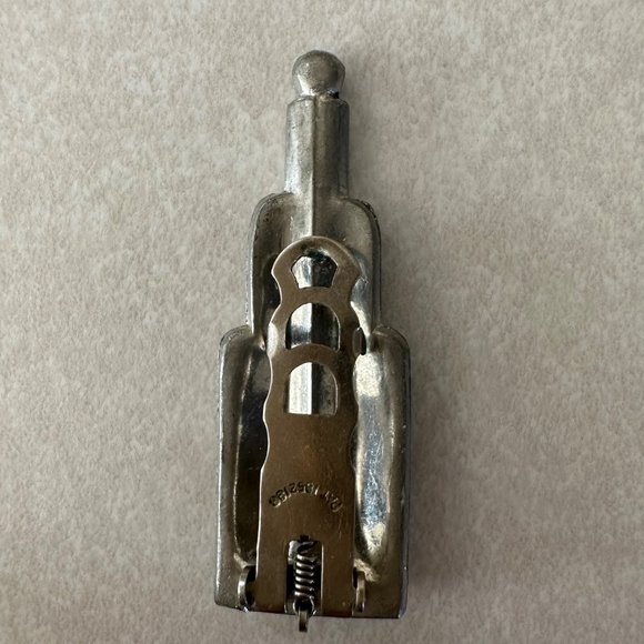 Antique Art Deco silver glass paste rhinestones dress scarf clip pin brooch - Picture 5 of 7